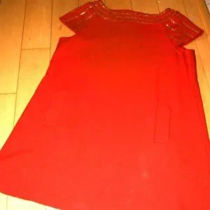 open lace back dress Anastasia Midi Dress In Pink With Red Speckle – St Frock main image 0